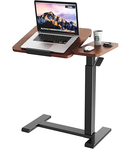 Amazon｜昇降式サイドテーブル 幅70×奥行40cm×高さ66-104cm 天板無段階